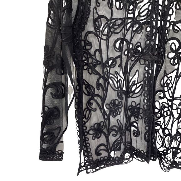 Valenti sheer top/jacket embroidered small. 0216 - Picture 5 of 7